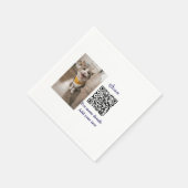 Enkel dier name details QR code add text foto Servet (Hoek)