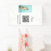 Enkel dier name details QR code add text foto Spandoek (Insitu)