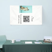 Enkel dier name details QR code add text foto Spandoek (Beurs)