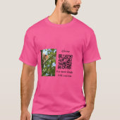 Enkel dier name details QR code add text foto T-shirt (Voorkant)