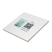 Enkel dier name details QR code add text foto Tegeltje (Zijkant)