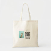 Enkel dier name details QR code add text foto Tote Bag (Voorkant)