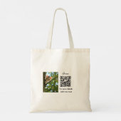 Enkel dier name details QR code add text foto Tote Bag (Achterkant)