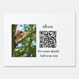 Enkel dier name details QR code add text foto Tuinbord