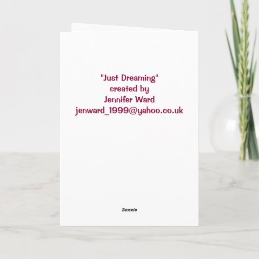 Enkel Dromend Feestdagen Kaart (Achterkant)