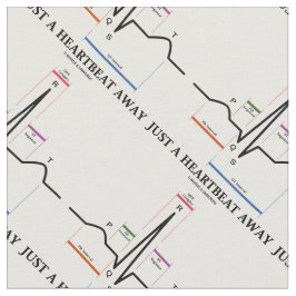 Enkel een hartslag weg elektrocardiogram EKG Humor Stof