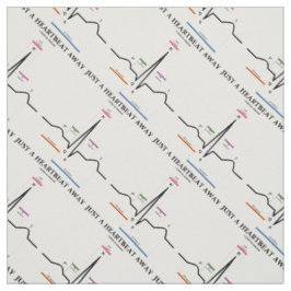 Enkel een hartslag weg elektrocardiogram EKG Humor Stof