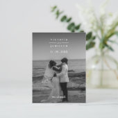 Enkel een moderne klassieke legante bruiloft briefkaart (Staand voorkant)