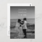 Enkel een moderne klassieke legante bruiloft briefkaart (Voorkant / Achterkant)