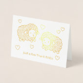 Enkel een paar dank aan ooien (bedankt) schapen folie kaarten (Voorkant)