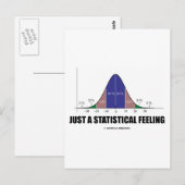 Enkel een statistisch kenmerk (statistische Humor) Briefkaart (Voorkant / Achterkant)