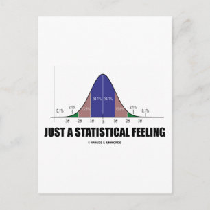 Enkel een statistisch kenmerk (statistische Humor) Briefkaart
