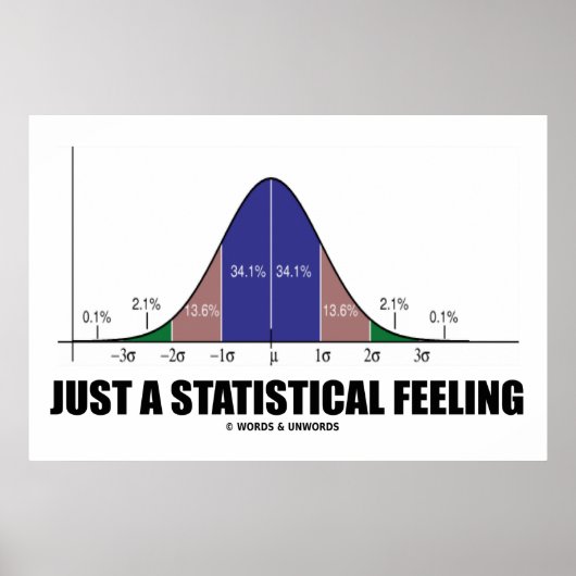 Enkel een statistisch kenmerk (statistische Humor) Poster (Voorkant)