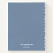 Enkel Elegant Denim Blue op maat Notitieboek (Achterkant)