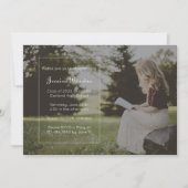 Enkel Elegant Graduation Party Foto Kaart (Voorkant)