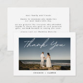 Enkel Elegant Lijst Tekst Foto Hartelijk dank Bedankkaart (Voorkant / Achterkant)