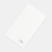 Enkel Elegant Silver Monogram Paper Guest Towels Servet (Hoek)