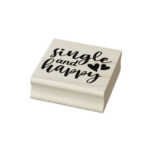 Enkel en Gelukkig Typografie Rubber Stempel (Stempel)