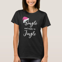 Enkel en klaar om te bellen Kerstmis T-shirt roze