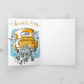 Enkel Gehuwd dank u kaarden (2B) Bedankkaart (Binnen)