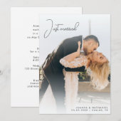 Enkel gehuwde, eenvoudige aankondiging van uitlopi (Voorkant / Achterkant)