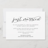 Enkel gehuwde Elegant kalligrafie aankondiging (Voorkant)
