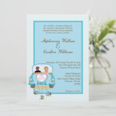 Enkel gehuwde klassieke uitnodiging tot huwelijk (Staand voorkant)