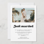 Enkel gehuwde Stylish retro fotokaart Kaart (Voorkant)