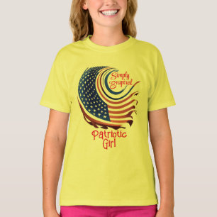 Enkel geïnspireerd patriottisch meisje/dochter t-shirt