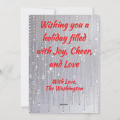 Enkel geïnspireerde katliefhebbers kerst feestdagenkaart (Achterkant)