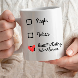 Enkel. Genomen. Mentaal Dating- Tweekleurige Koffiemok