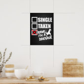 Enkel. Genomen. RAWR Ik ben een dinosaurus Poster (Keuken)