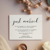 Enkel getrouwd met Elegant zwarte en witte aankond Kaart