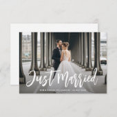 Enkel getrouwde aankondiging van het borpenseel br (Voorkant / Achterkant)