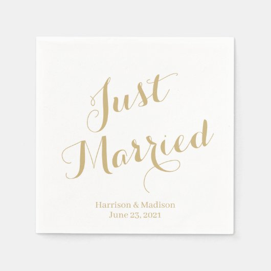 Enkel getrouwde gouden douanemanuscript elegant We Servet (Voorkant)