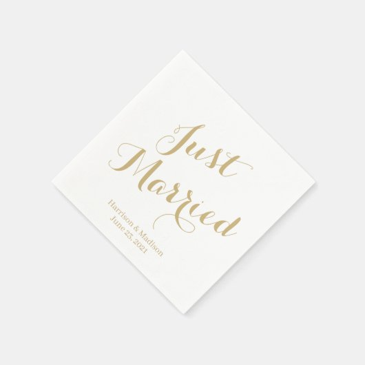 Enkel getrouwde gouden douanemanuscript elegant We Servet (Hoek)