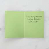 Enkel glurend in… feestdagen kaart (Binnen)