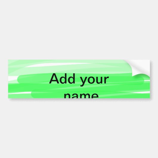 Enkel green shade add name text logo thro bumpersticker (Voorkant)