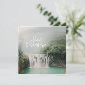 Enkel het Calming Citaat met Waterval Kaart (Staand voorkant)