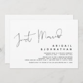 Enkel huwelijksfeest, uitnodiging voor weddenschap (Voorkant / Achterkant)