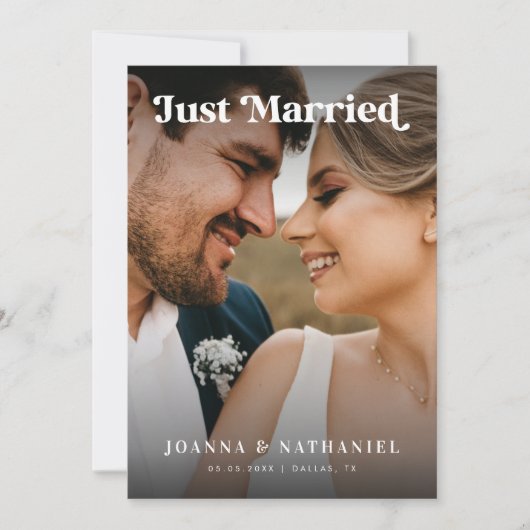 Enkel huwelijksverklaring van het huwelijk van het kaart (Voorkant)