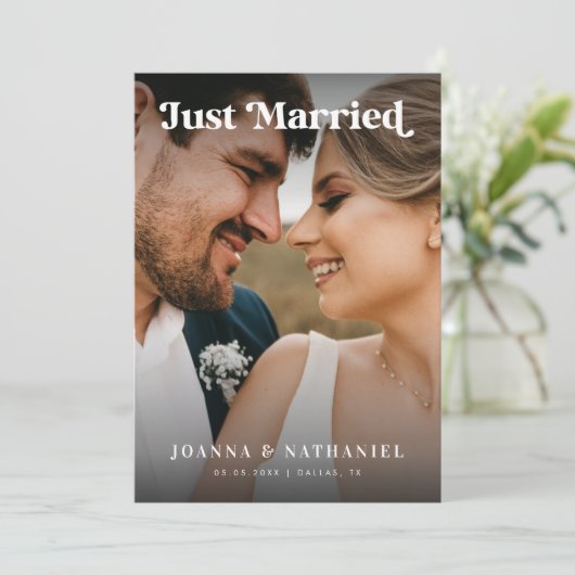 Enkel huwelijksverklaring van het huwelijk van het kaart (Staand voorkant)