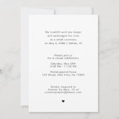 Enkel huwelijksverklaring van het huwelijk van het kaart (Achterkant)