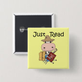 Enkel lees vierkante button 5,1 cm (Voorkant /achterkant)