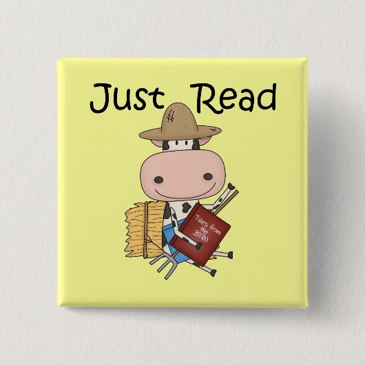 Enkel lees vierkante button 5,1 cm (Voorkant)