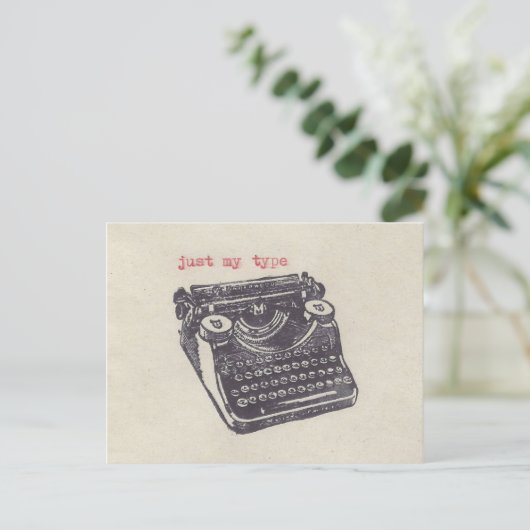 "enkel mijn type" briefkaart (Staand voorkant)