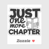 Enkel nog één grappige Quote Bookworm Reader Sticker (Vel)