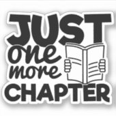 Enkel nog één grappige Quote Bookworm Reader Sticker (Voorkant)