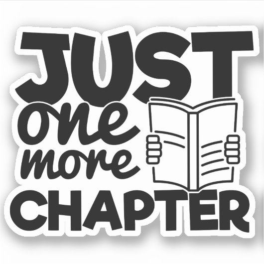 Enkel nog één grappige Quote Bookworm Reader Sticker (Voorkant)