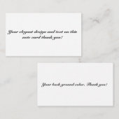 Enkel Notitiekaartje (Voorkant / Achterkant)